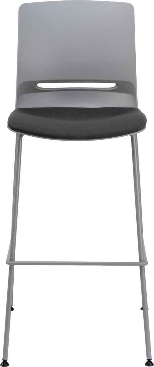 Denver hög mötesstol m. dyna, grå, 2 st