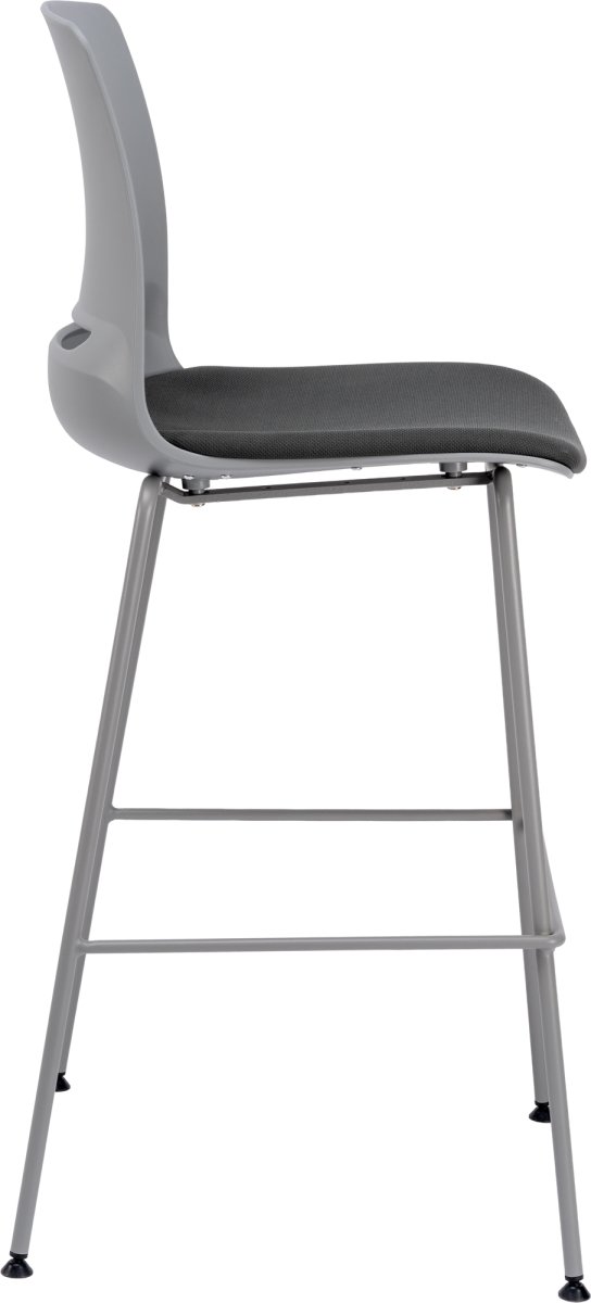 Denver hög mötesstol m. dyna, grå, 2 st