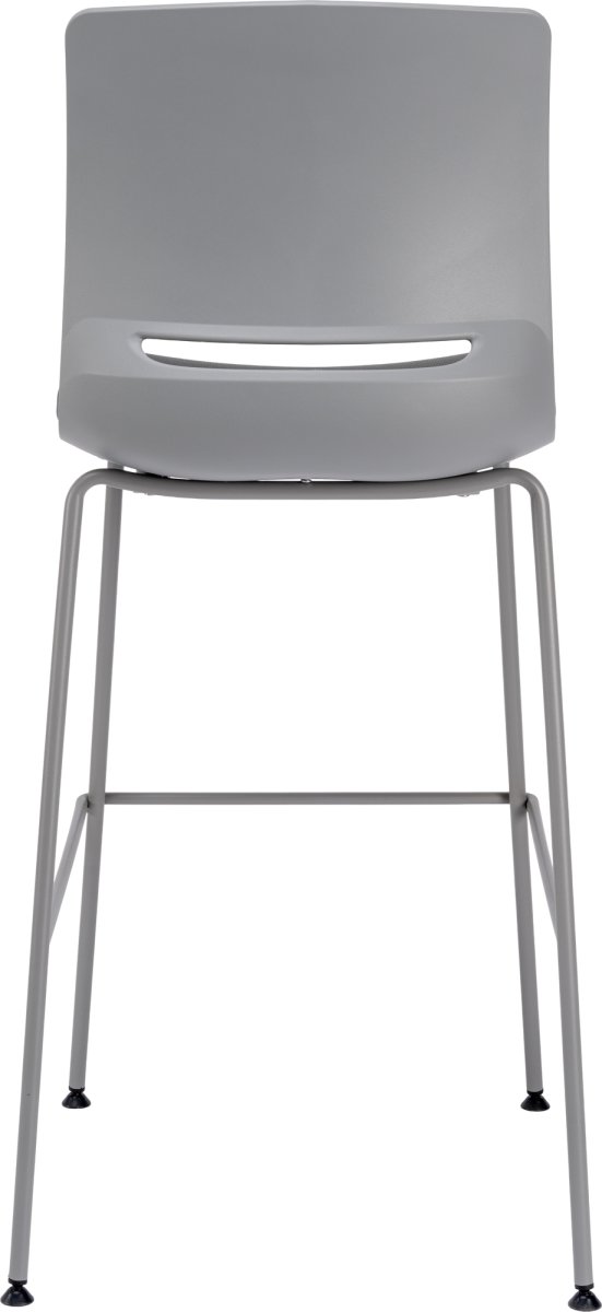 Denver hög mötesstol m. dyna, grå, 2 st