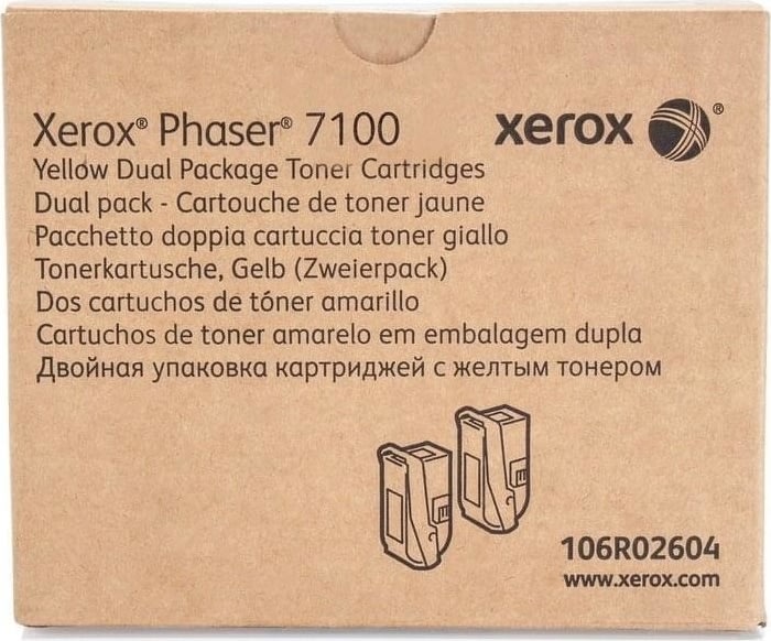 Lasertoner Xerox 106R02604 Gul 2x 4500 sidor