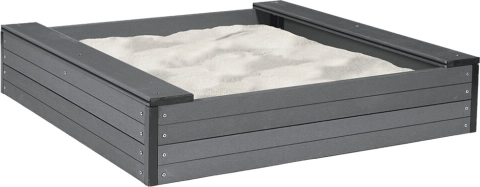 NORDIC PLAY Sandlåda m/nät & sand 120x120 cm, WPC