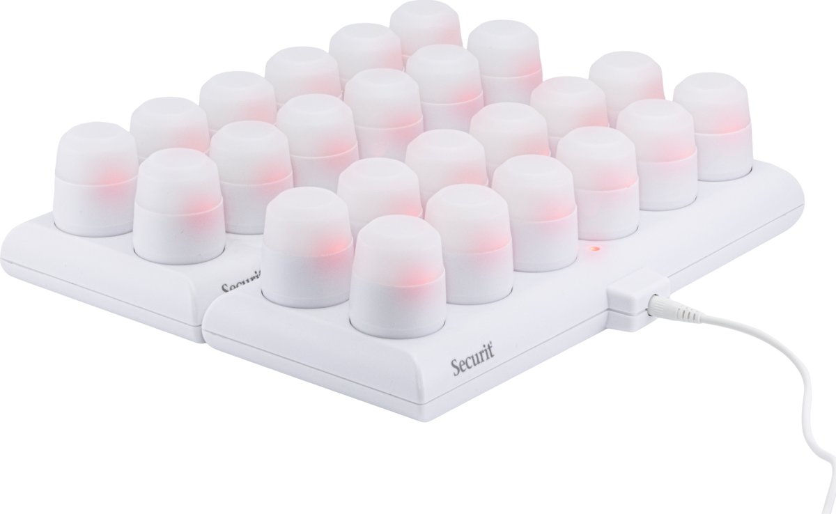 Securit® Amsterdam LED värmeljus, 12 st., vit