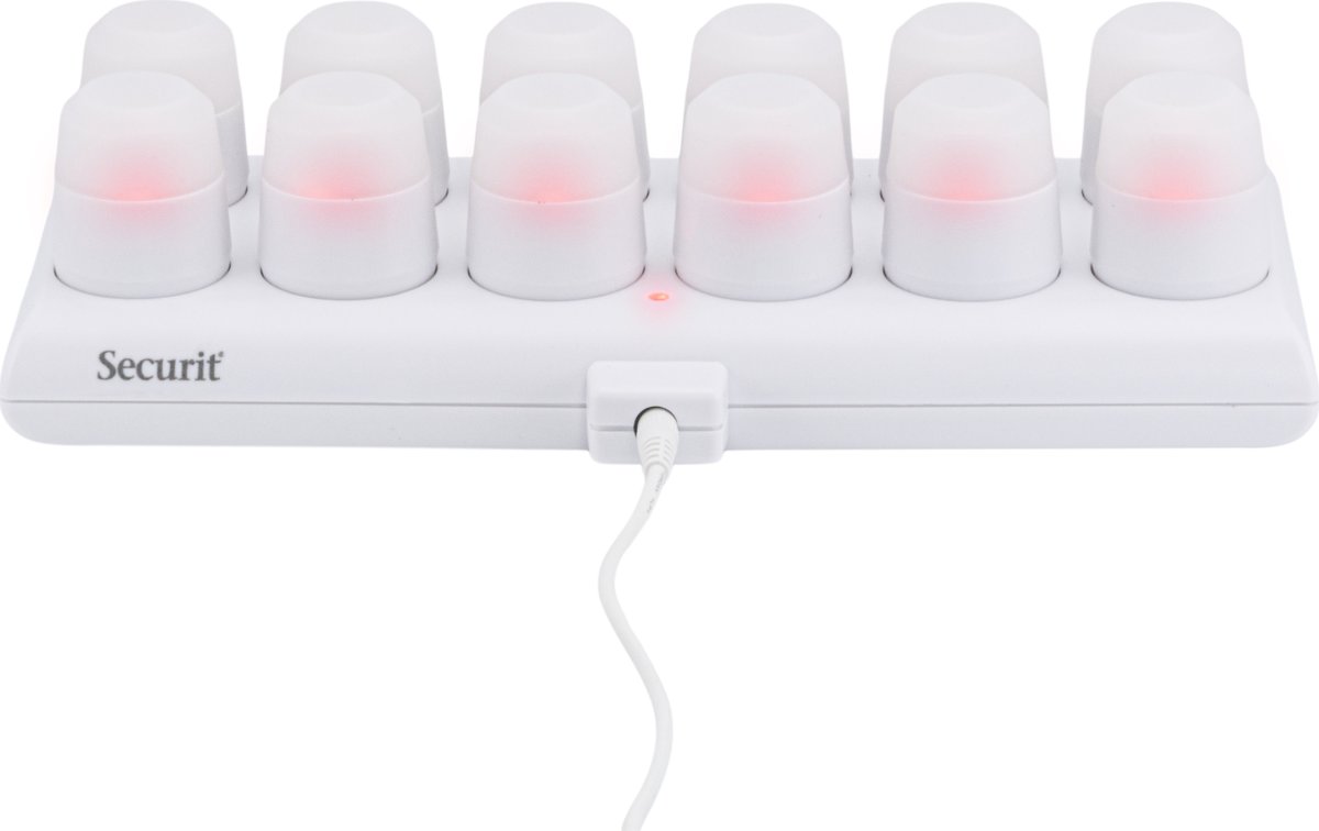 Securit® Amsterdam LED värmeljus, 12 st., vit