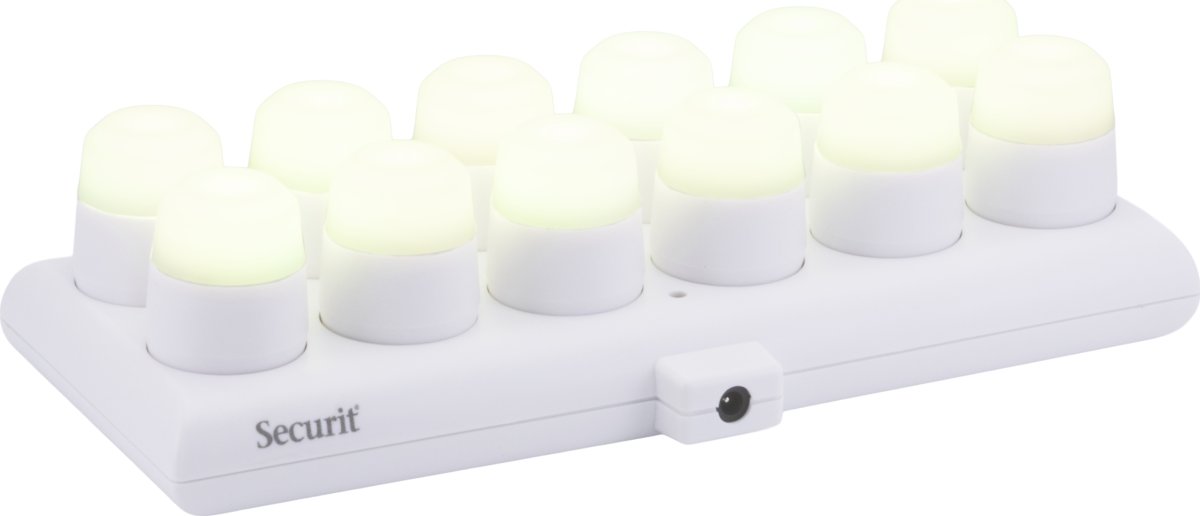 Securit® Amsterdam LED värmeljus, 12 st., multi