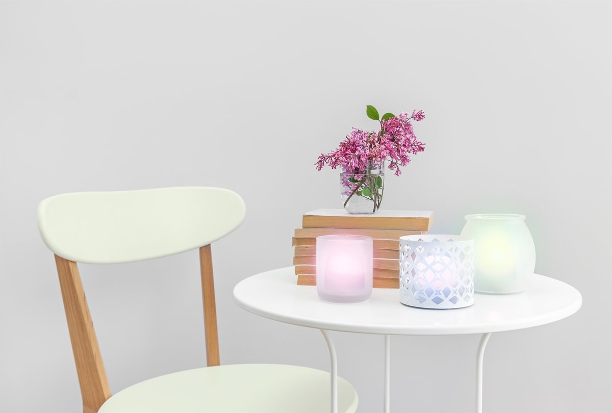 Securit® Amsterdam LED värmeljus, 12 st., multi