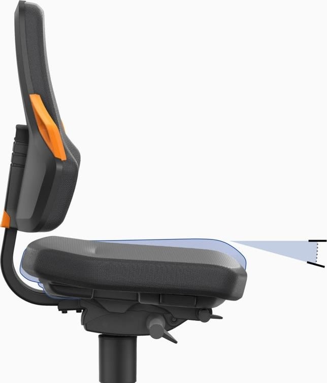 Nexxit Arbetsstol, svart/blå, Duotec, fotring