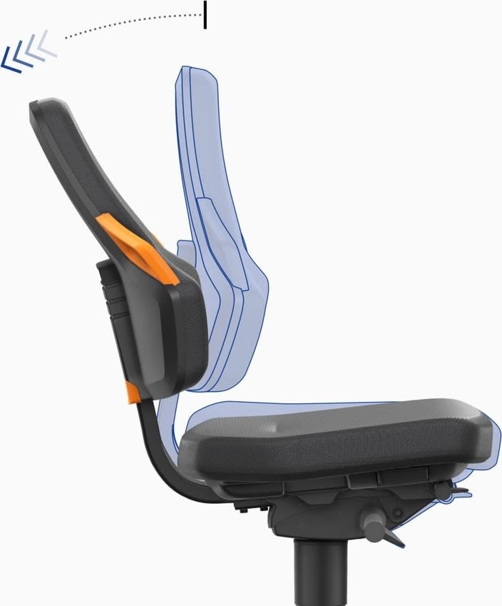 Nexxit Arbetsstol, svart/blå, Duotec, fotring