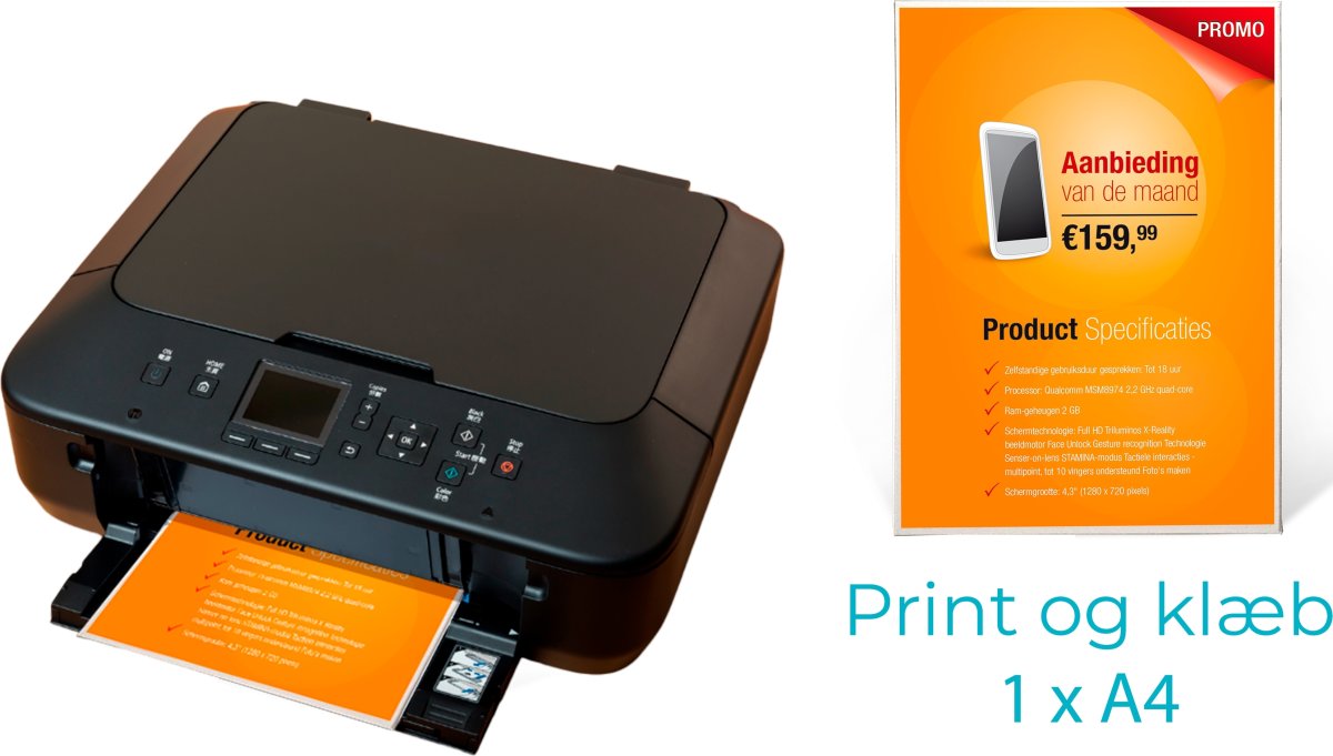 Peleman Print &amp; klämdisplay | A4 | Vit