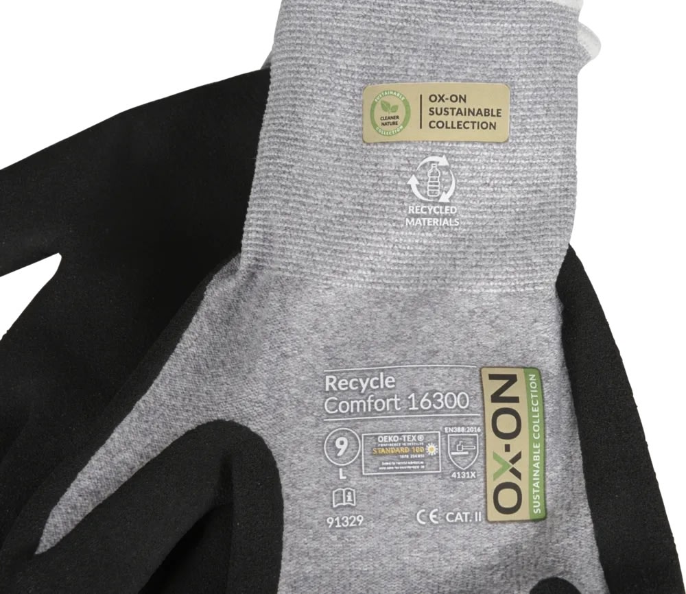OX-ON Arbetshandske Recycle Comfort 16300, Strl 10