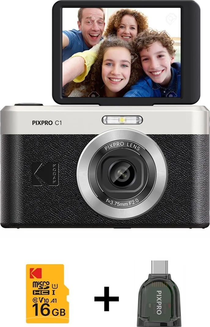 KODAK Digitalkamera Pixpro C1 CMOS 5x 16MP, svart