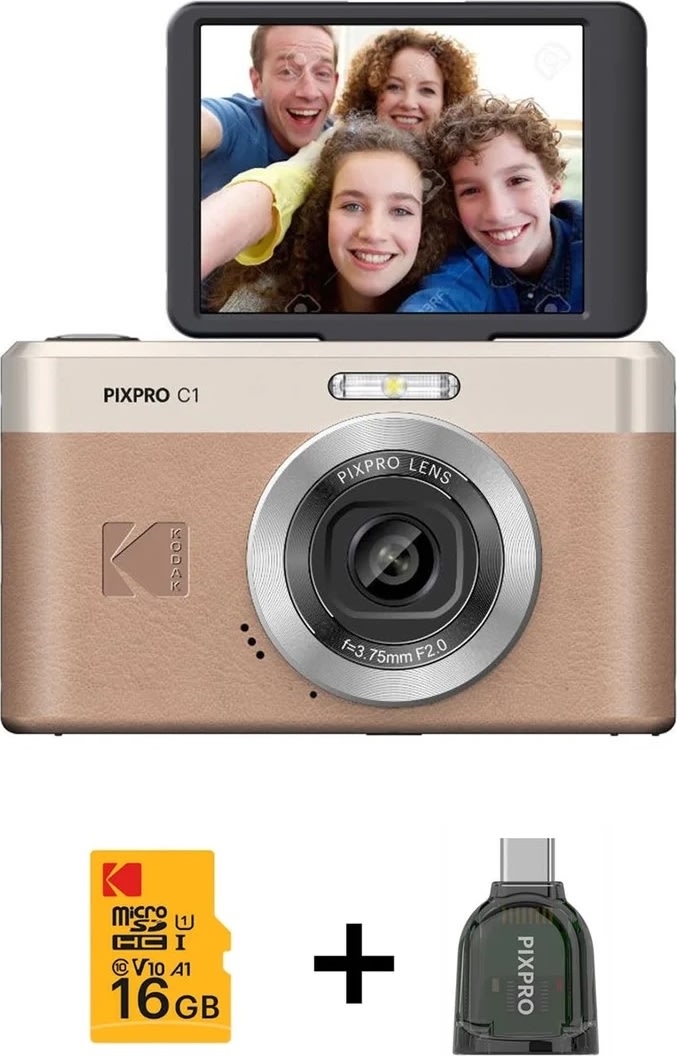 Kodak Digitalkamera Pixpro C1 CMOS 5x 16MP, brun