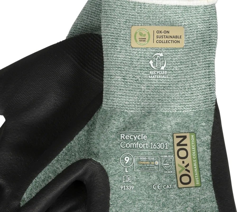 OX-ON Arbetshandske Recycle Comfort 16301, Strl 10