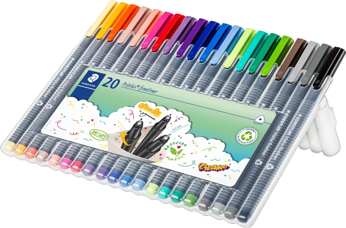 Staedtler Triplus Fineliner 334 Fiberpennor, 20 st