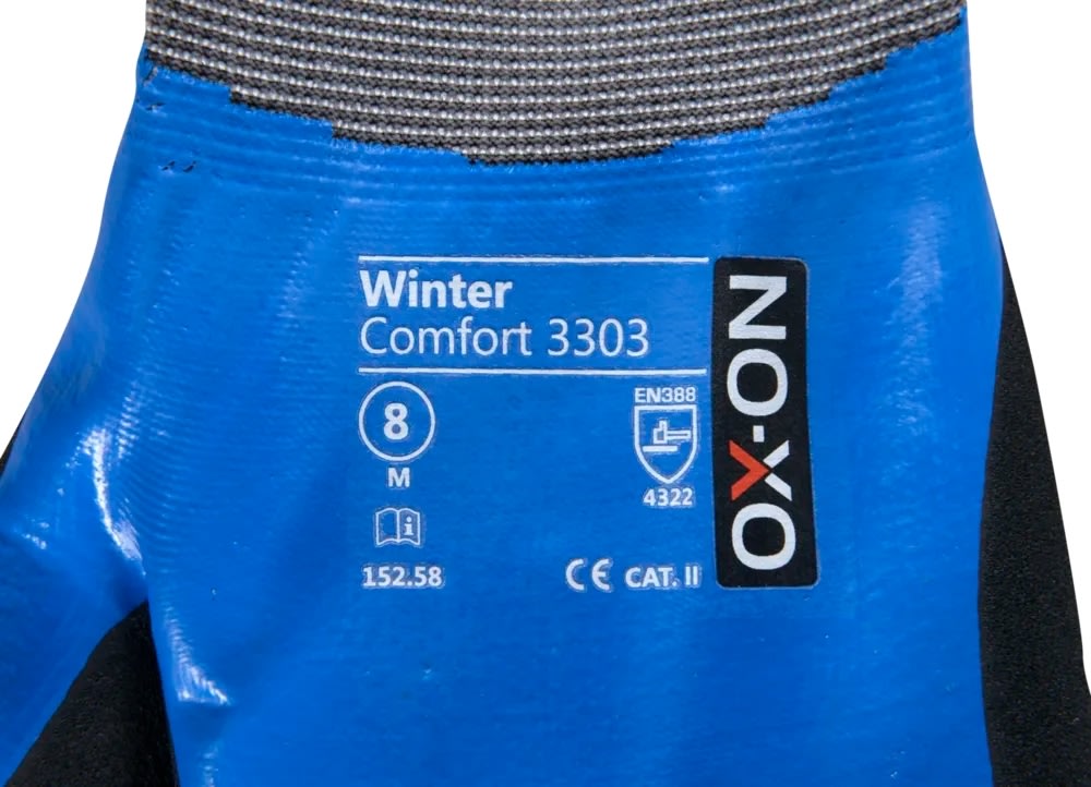 OX-ON Arbetshandske Winter Comfort 3303, Strl 9