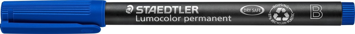 Staedtler Lumocolor 314 Märkpenna B, permanent, bl