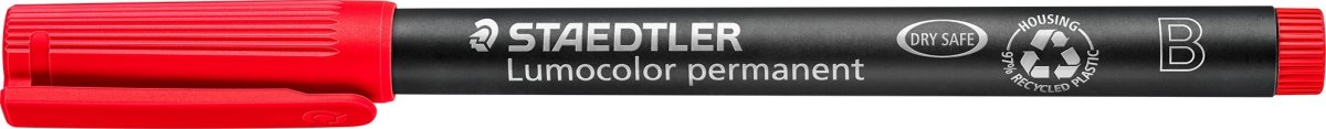 Staedtler Lumocolor 314 Märkpenna B, permanent, rö