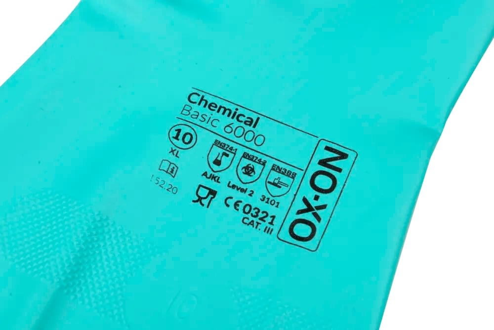 OX-ON Arbetshandske Chemical Basic 6000, Strl 10