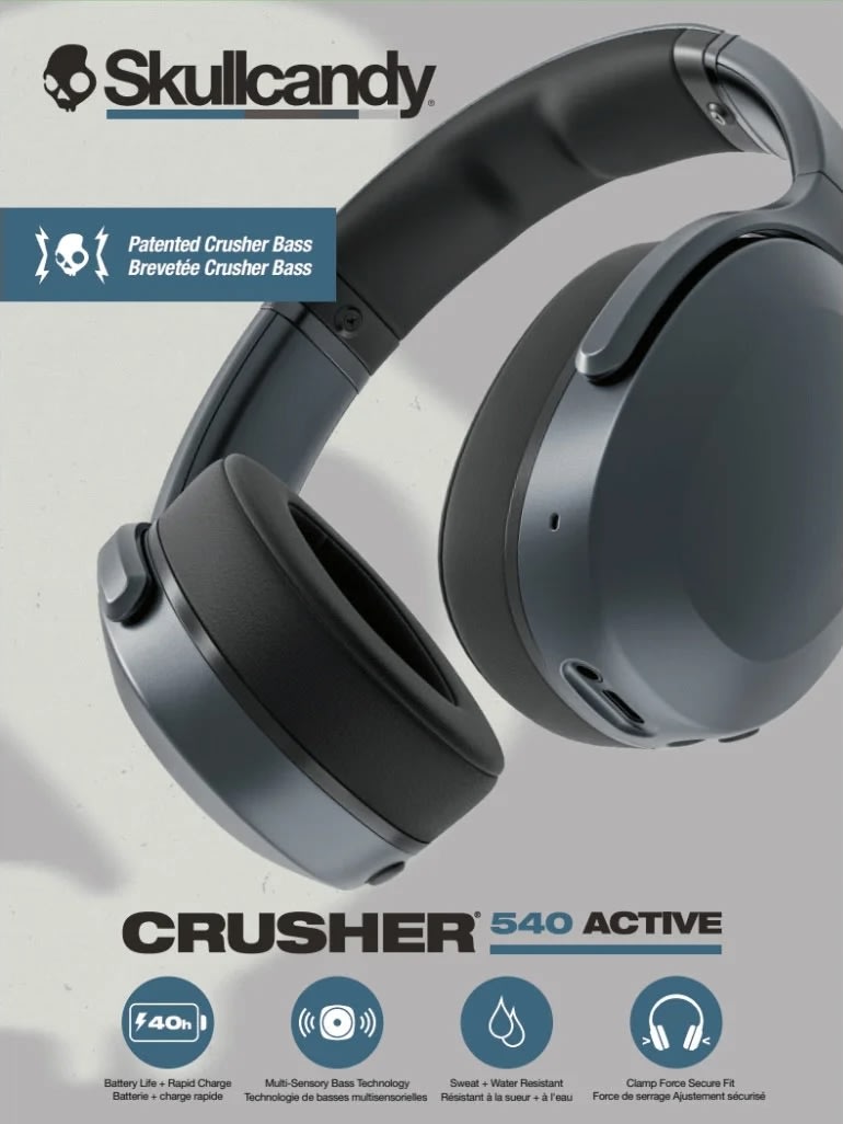 Skullcandy Hörlurar Crusher 540 Over-Ear, svart