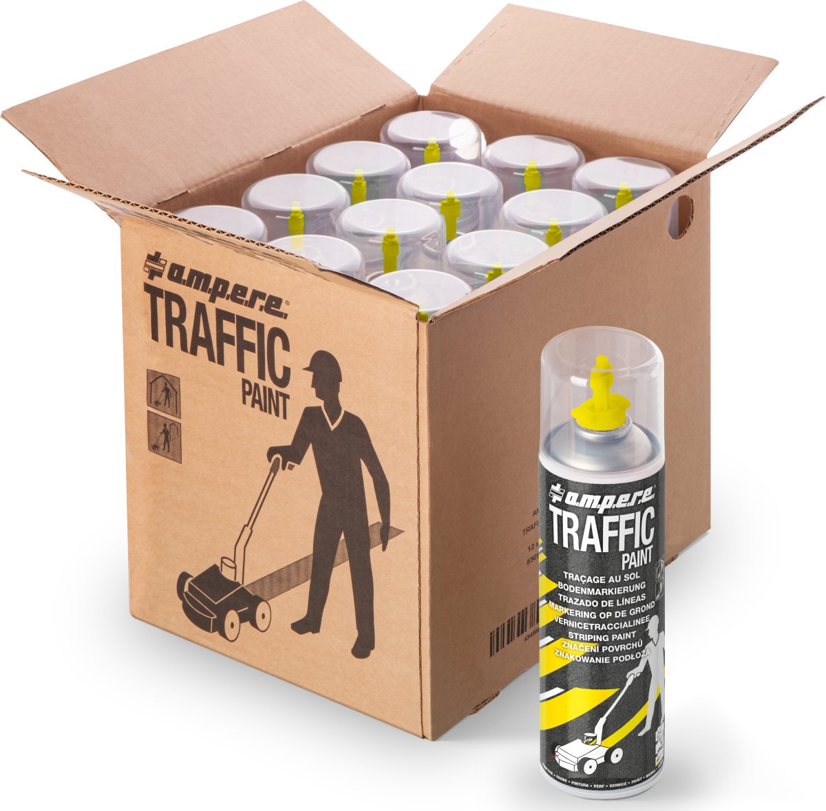 Traffic golvmarkeringsfärg, 500ml, gul