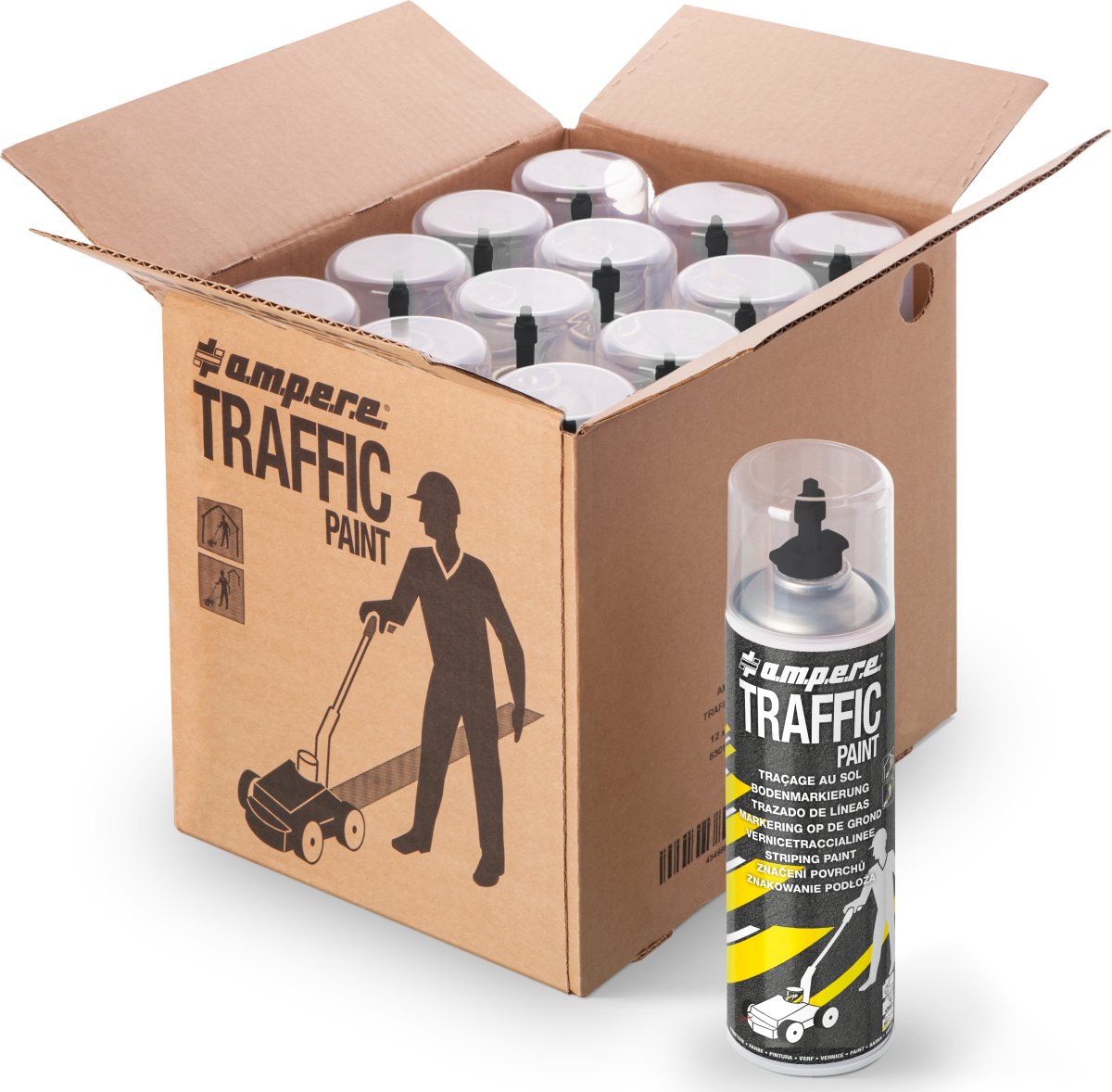 Traffic golvmarkeringsfärg, 500ml, svart