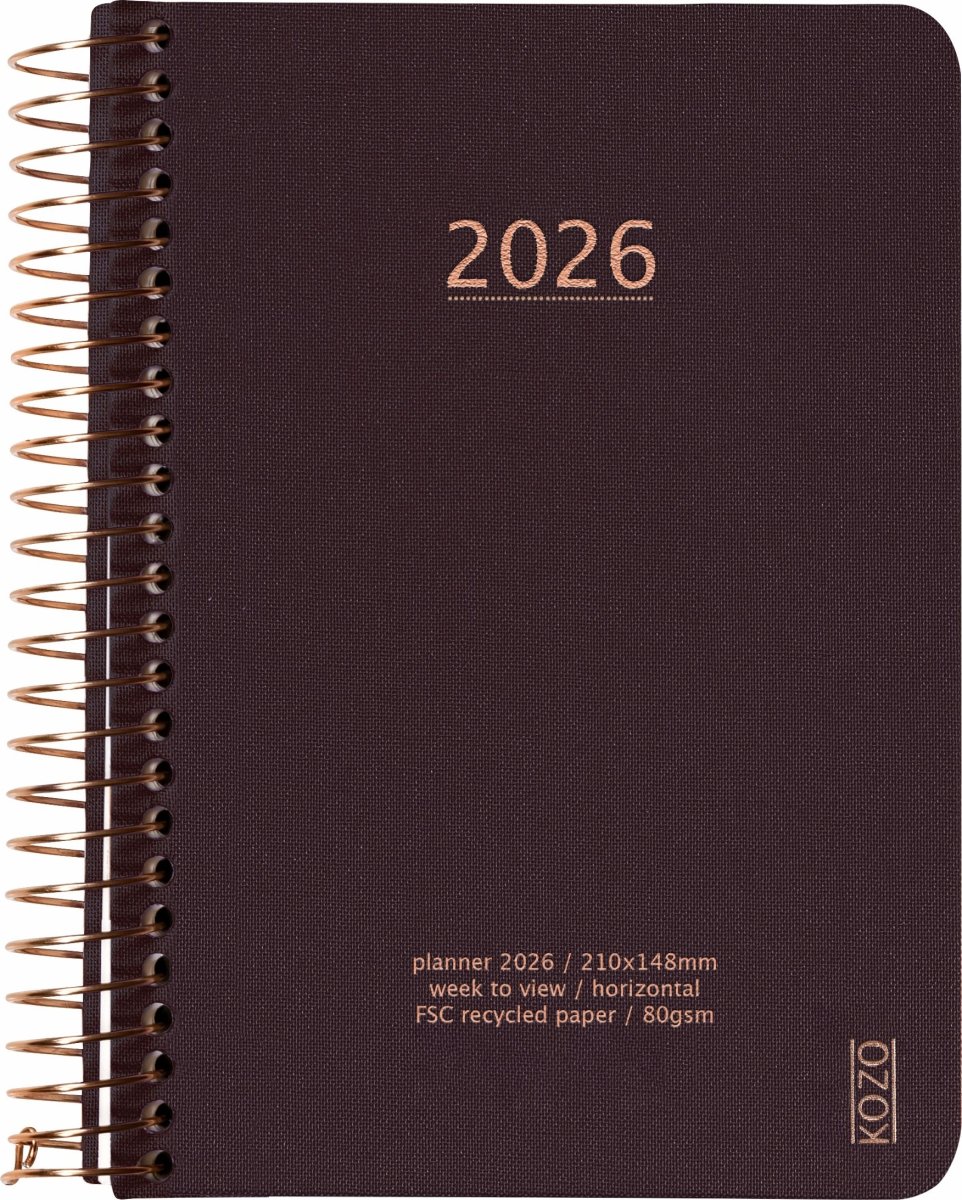 Kozo 2026 Kalender | A6 | Vecka | Coffee
