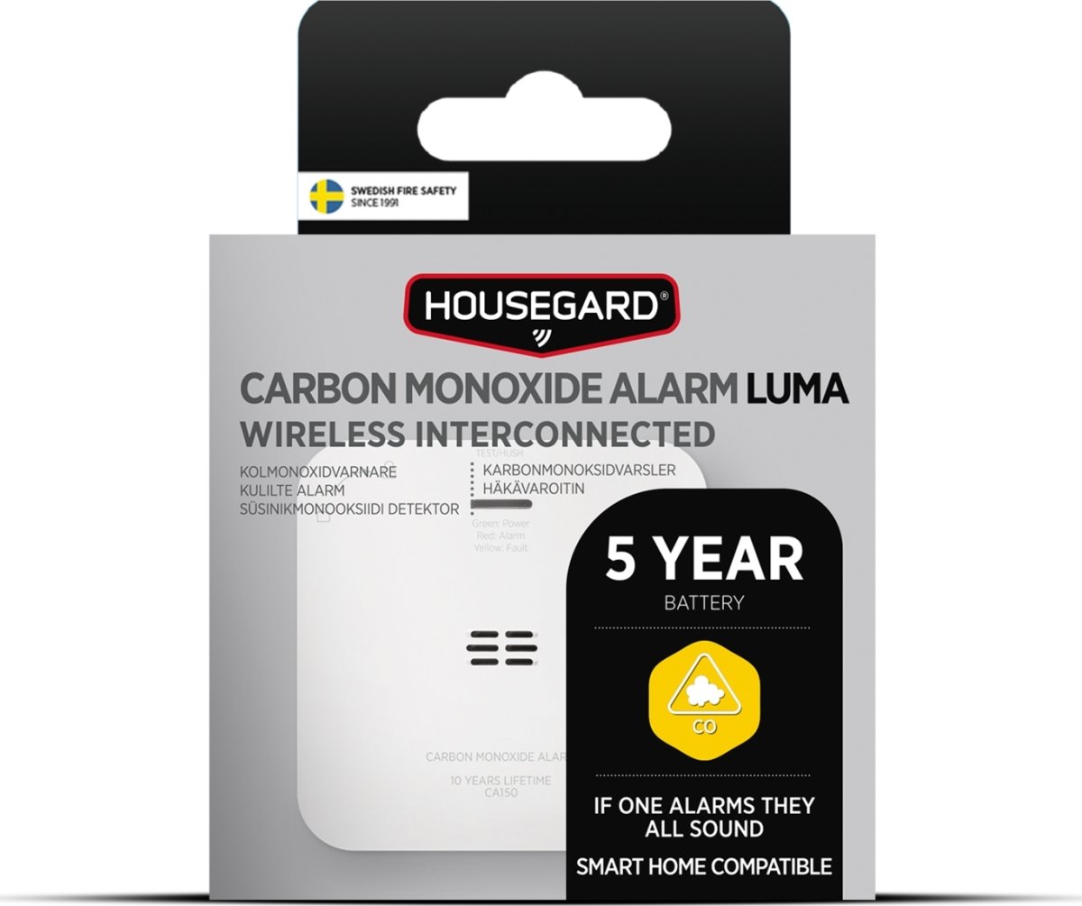 Housegard CA150 Luma trådlös kolmonoxidlarm