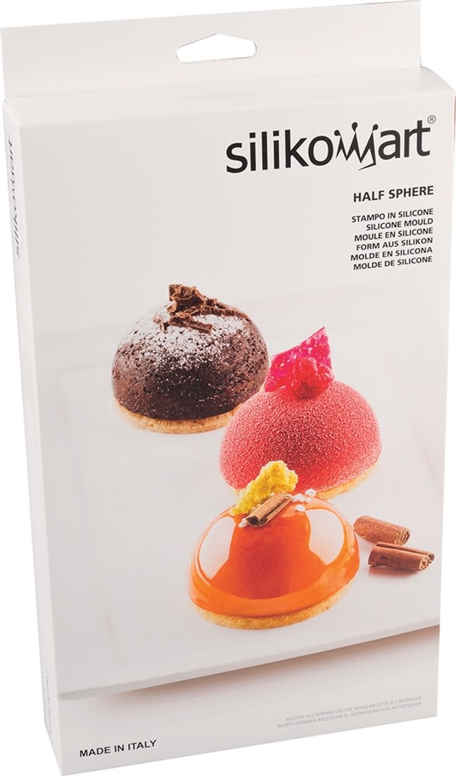 Silikomart Bakform halvrund 6 st, Ø7cm, 8cl