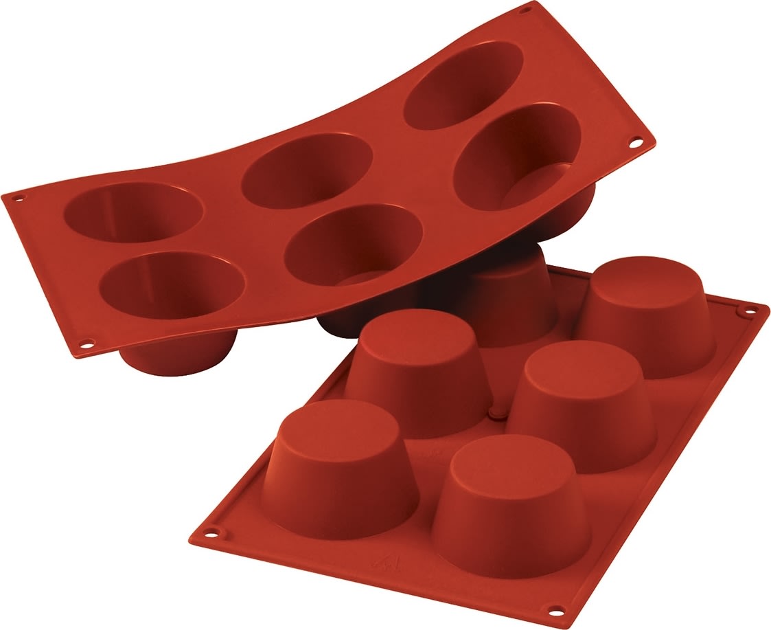 Silikomart Bakform muffin 6 st, Ø6,9cm, 11cl