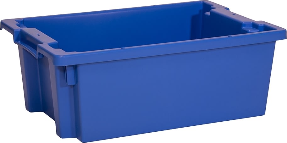 PPS-Axjo Stapelbar plastlåda 600x400x220 mm, blå