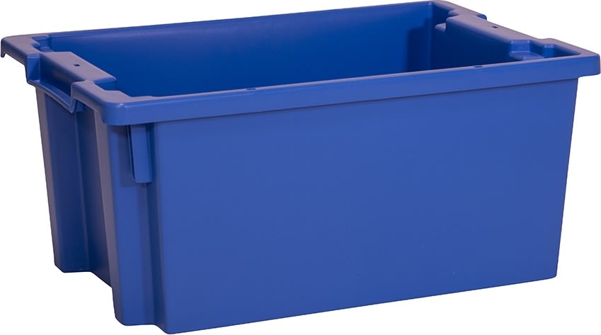 PPS-Axjo Stapelbar plastlåda 600x400x270 mm, blå