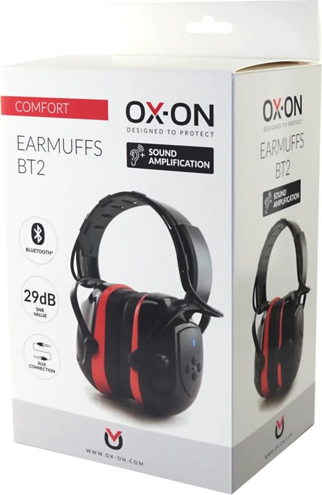 OX-ON Hörselskydd/Comfort BT2/Bluet./Medhör, 29dB