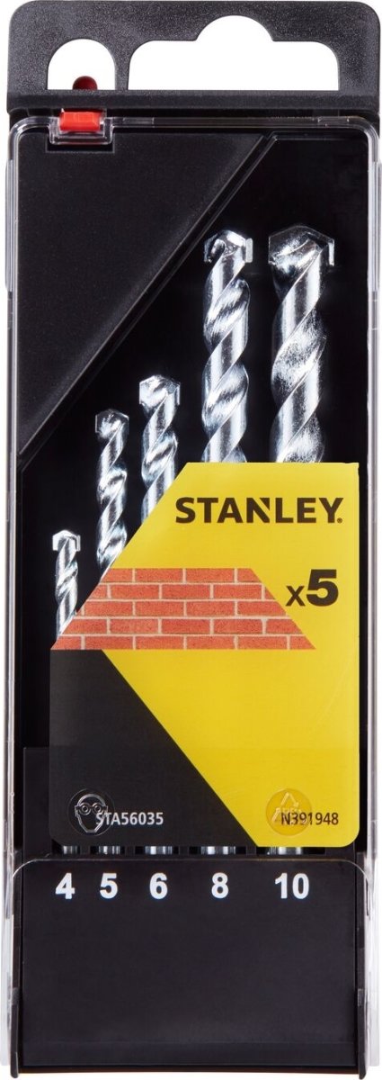 Stanley Murborrsats Ø4-5-6-8-10 mm.