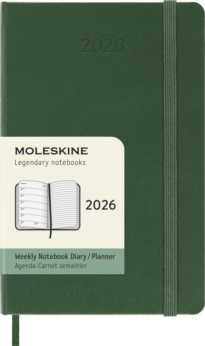 Moleskine 2026 Kalender | H | Vecka | Poc. | Grön