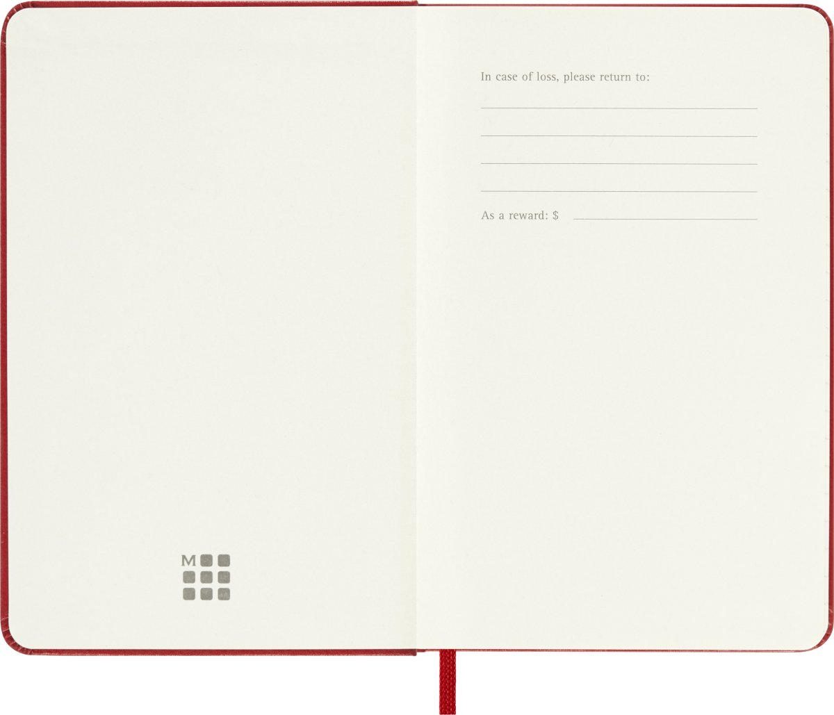 Moleskine 2026 Kalender | H | Vecka | Poc. | Röd