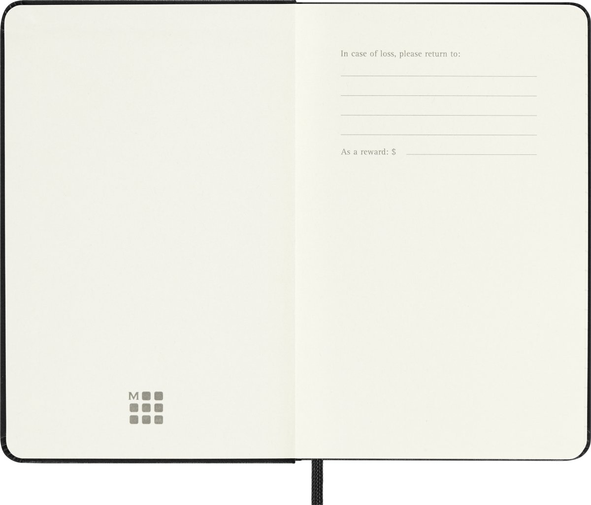 Moleskine 2026 Kalender | H | Vecka | Poc. | Svart