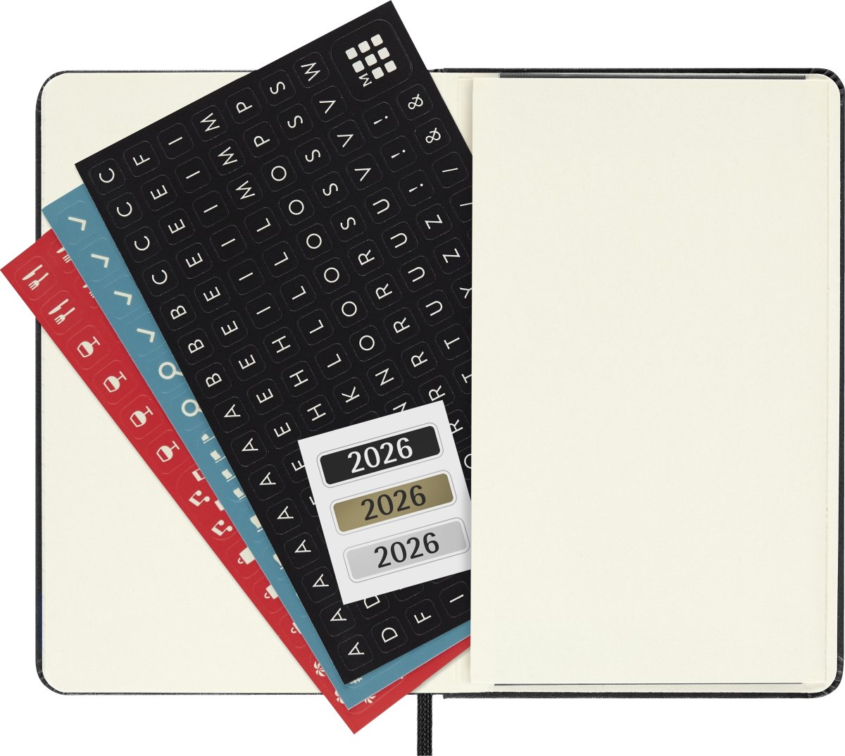 Moleskine 2026 Kalender | H | Vecka | Poc. | Svart
