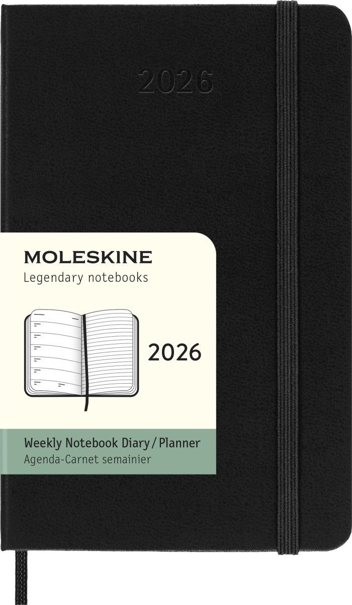 Moleskine 2026 Kalender | H | Vecka | Poc. | Svart