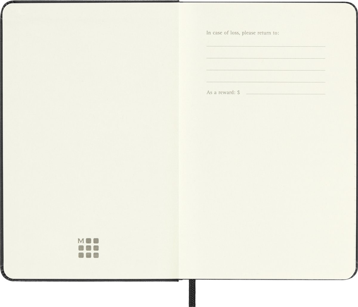 Moleskine 2026 Kalender | H | Vecka | Poc.| Svart