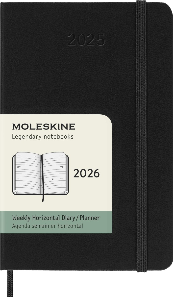 Moleskine 2026 Kalender | H | Vecka | Poc.| Svart