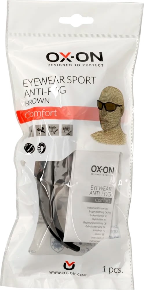 OX-ON Skyddsglasögon Sport Anti-Fog Comfort, Brun
