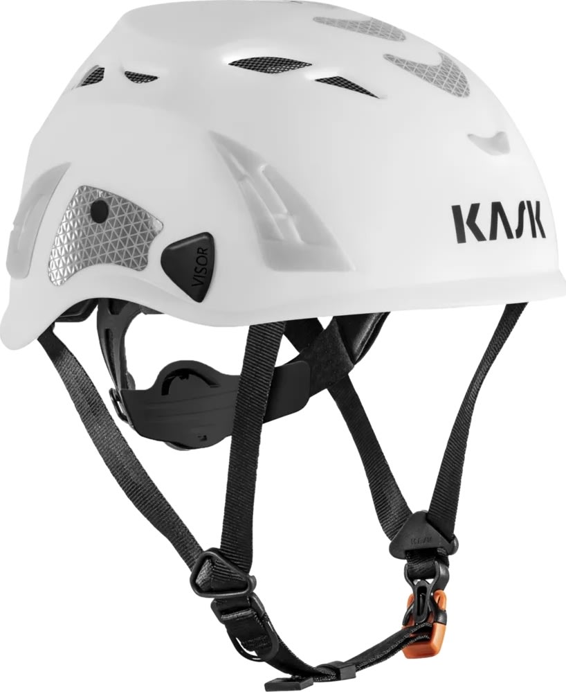 Kask Skyddshjälm Superplasma HI-VIZ, Vit