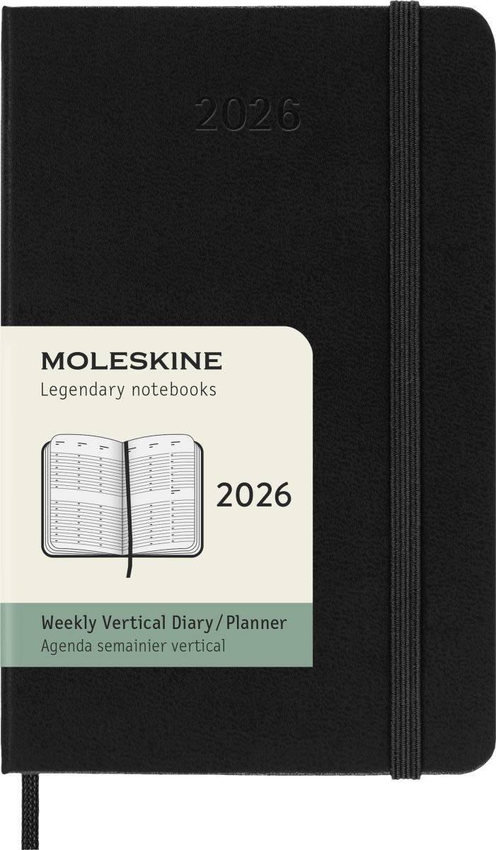 Moleskine 2026 Kalender | Vecka v. | Poc. | Svart