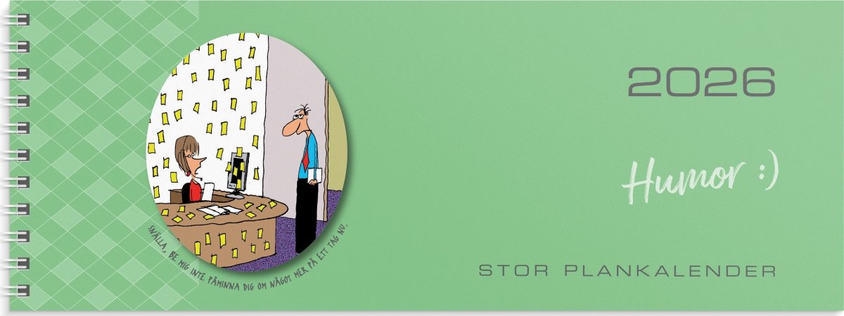 Burde 2026 Kalender, Stor Plankalender, Humor