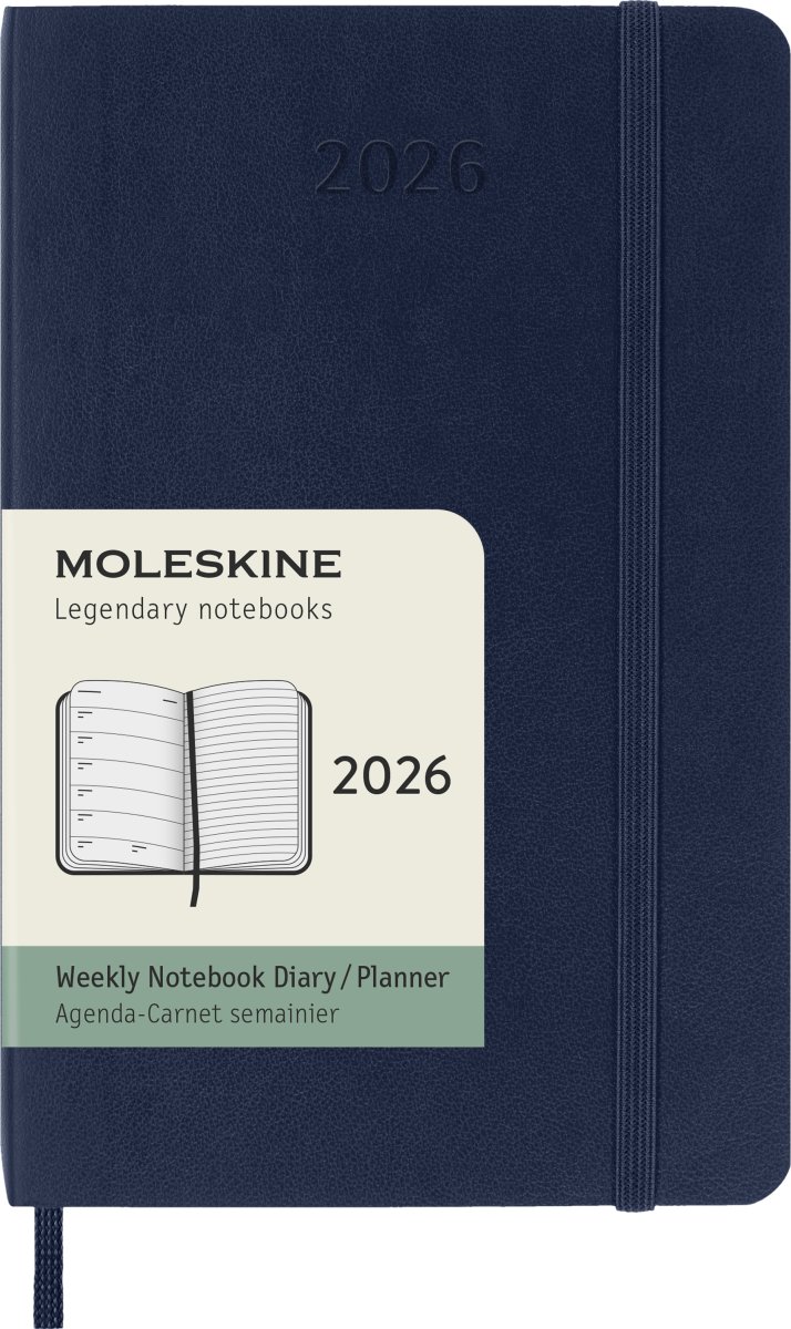 Moleskine 2026 Kalender | S | Vecka | Pock. | Blå