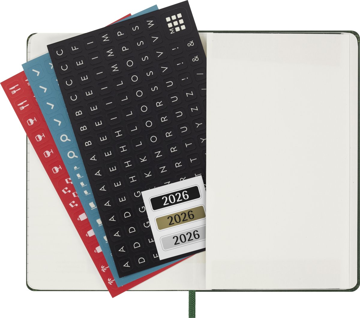 Moleskine 2026 Kalender | H | Dag | Poc. | Grön