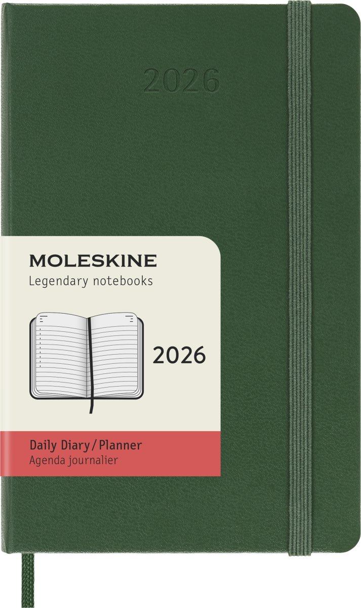 Moleskine 2026 Kalender | H | Dag | Poc. | Grön