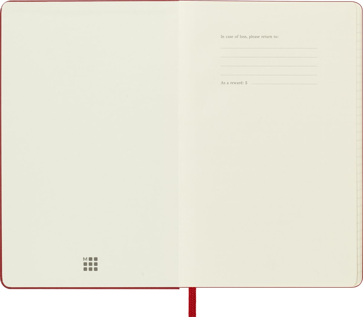 Moleskine 2026 Kalender | H | Dag | Poc. | Röd