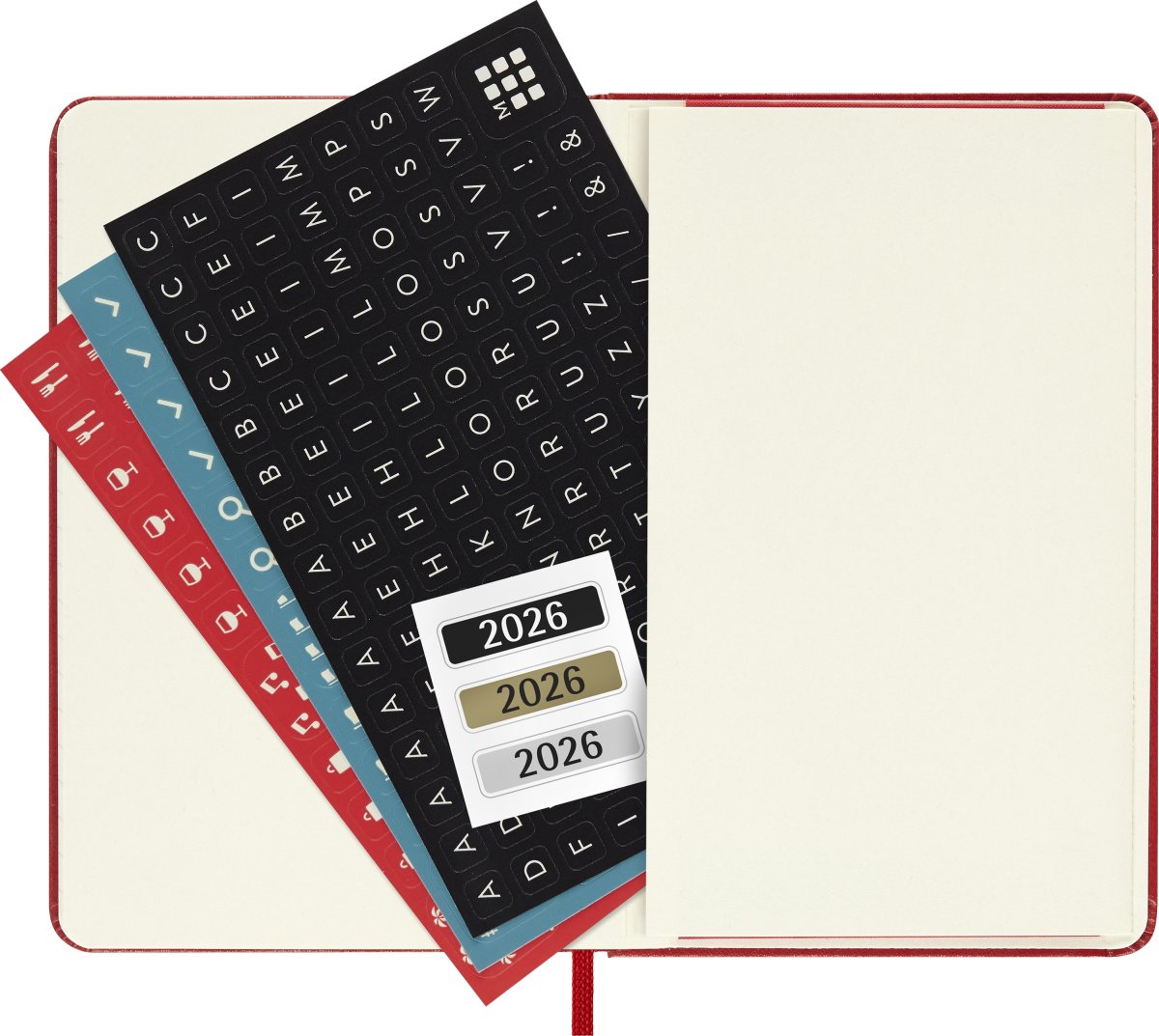 Moleskine 2026 Kalender | H | Dag | Poc. | Röd