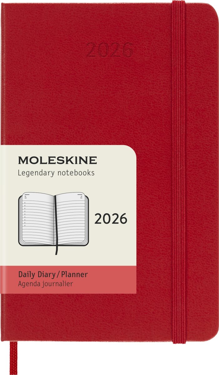 Moleskine 2026 Kalender | H | Dag | Poc. | Röd