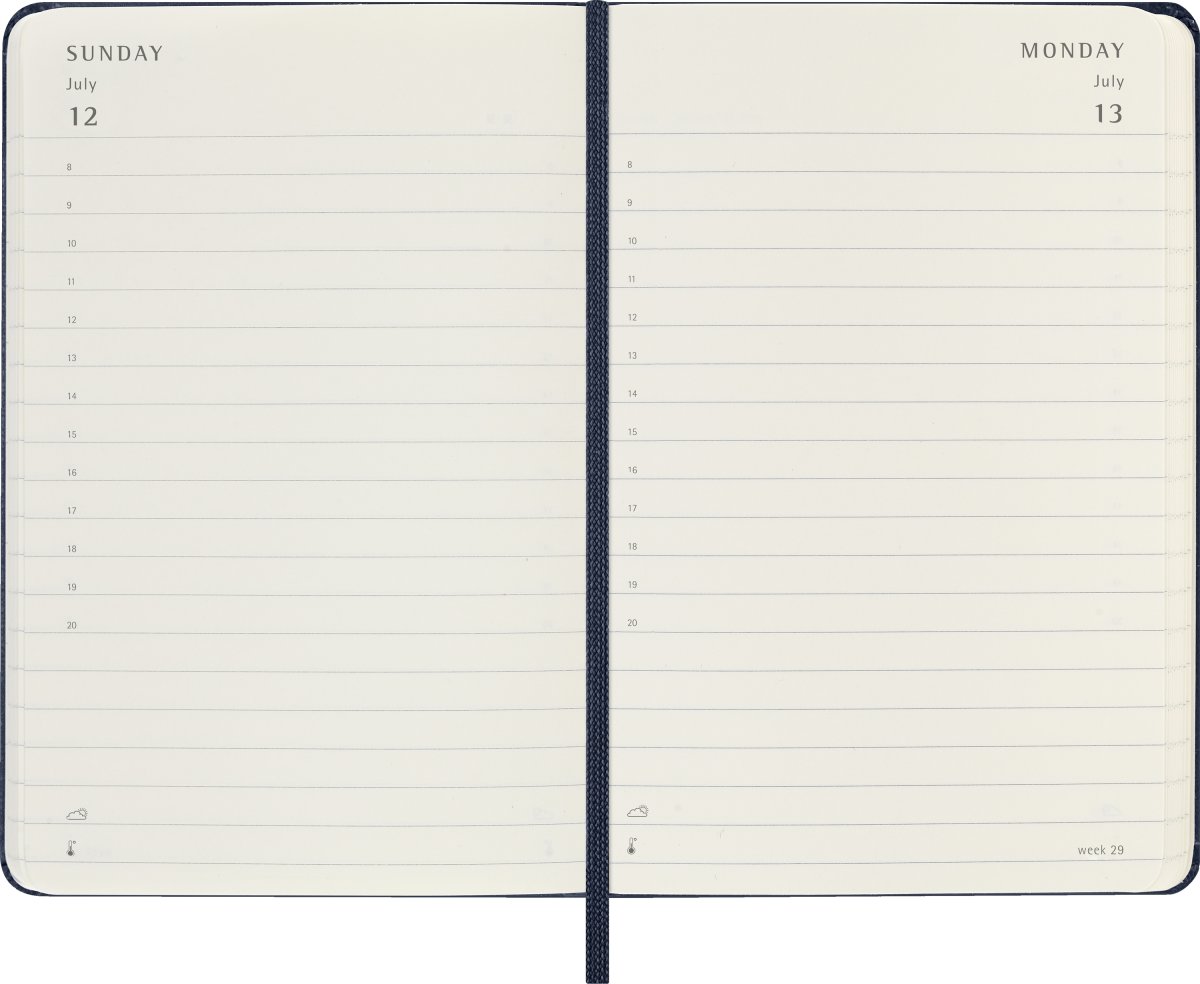 Moleskine 2026 Kalender | H | Dag | Pock. | Blå